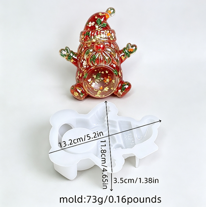 Santa Claus Candle Holder Figurine Resin Mold