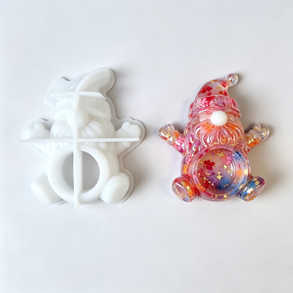 Santa Claus Candle Holder Figurine Resin Mold
