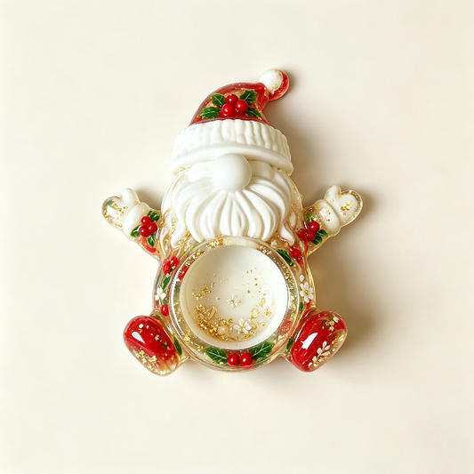 Santa Claus Candle Holder Figurine Resin Mold