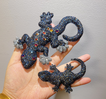 Handmade Diamond Lizard Figurine Resin Mold