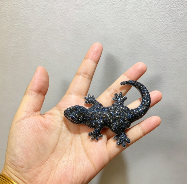 Handmade Diamond Lizard Figurine Resin Mold