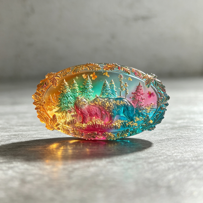 Forest Bear Wall Hanging Decoration Resin Mold