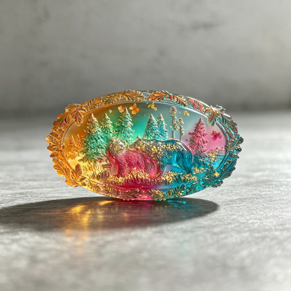 Forest Bear Wall Hanging Decoration Resin Mold