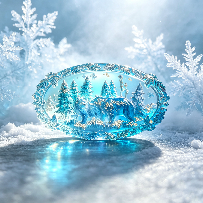 Forest Bear Wall Hanging Decoration Resin Mold