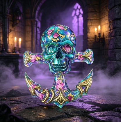 Anchor Skull Decorative Figurine Resin Mold