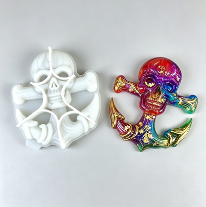Anchor Skull Decorative Figurine Resin Mold