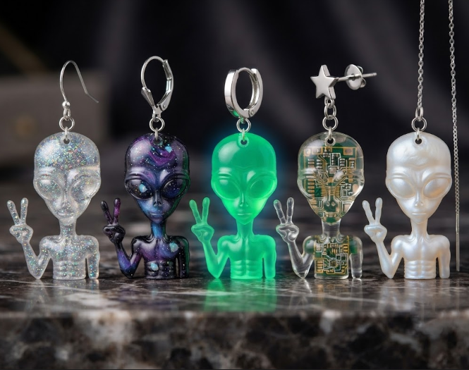 [VIP EXCLUSIVE] Handmade Alien Earring & Jewelry Decoration Resin Mold