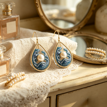 [VIP EXCLUSIVE] Handmade Teardrop Wave Pearl Earring & Jewelry Resin Mold