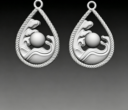 [VIP EXCLUSIVE] Handmade Teardrop Wave Pearl Earring & Jewelry Resin Mold