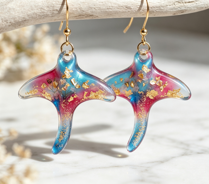 [VIP EXCLUSIVE] Handmade Cute Stingray Earrings Jewelry Resin Mold