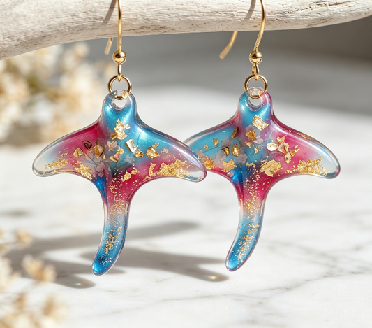 [VIP EXCLUSIVE] Handmade Cute Stingray Earrings Jewelry Resin Mold