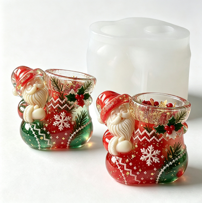 Santa Claus Stocking Storage Figurine Resin Mold
