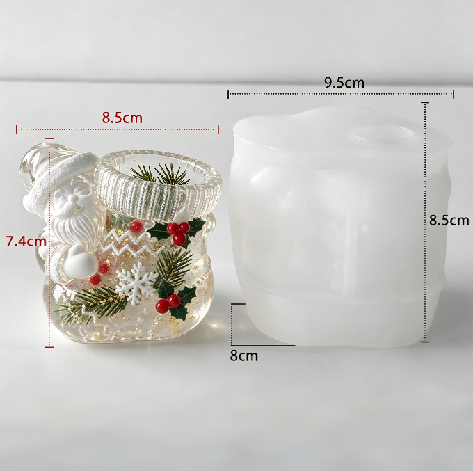 Santa Claus Stocking Storage Figurine Resin Mold