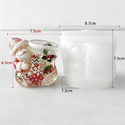 Santa Claus Stocking Storage Figurine Resin Mold