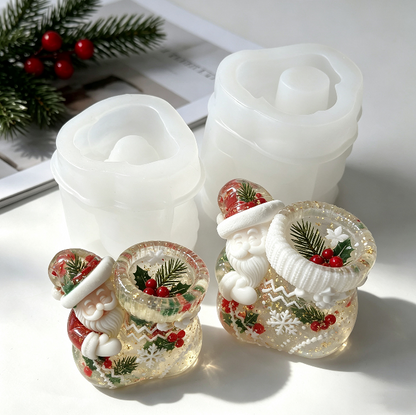 Santa Claus Stocking Storage Figurine Resin Mold
