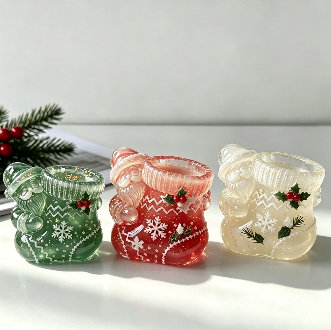Santa Claus Stocking Storage Figurine Resin Mold