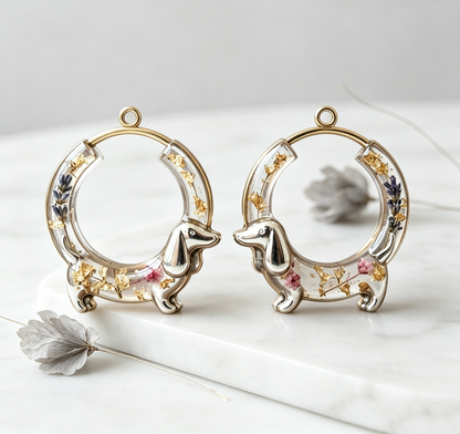 [VIP EXCLUSIVE] Handmade Cute Dachshund Earrings Jewelry Resin Mold