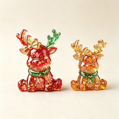 2-in-1 Scarf Reindeer Figurine Resin Mold