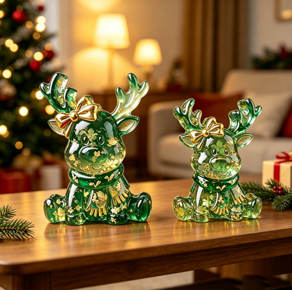 2-in-1 Scarf Reindeer Figurine Resin Mold