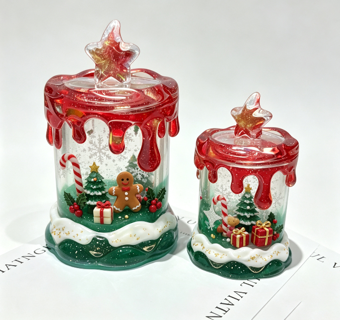 Handmade Melted Candle Storage Jar Resin Mold