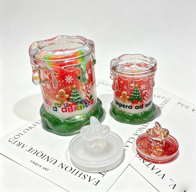 Handmade Melted Candle Storage Jar Resin Mold