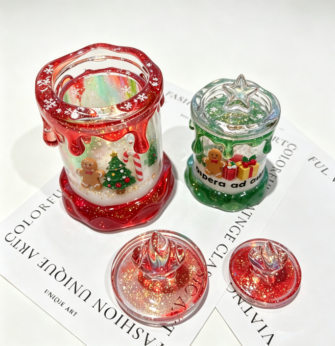 Handmade Melted Candle Storage Jar Resin Mold