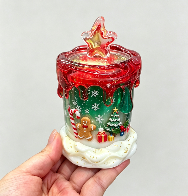 Handmade Melted Candle Storage Jar Resin Mold