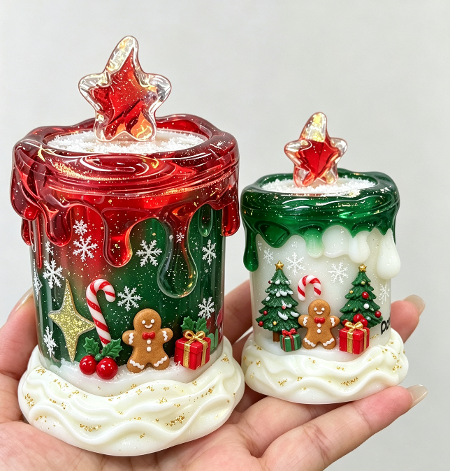 Handmade Melted Candle Storage Jar Resin Mold