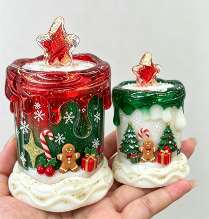Handmade Melted Candle Storage Jar Resin Mold