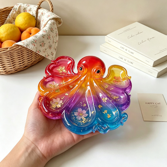 Octopus Divided Tray Storage Resin Mold