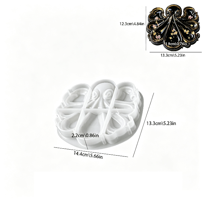 Octopus Divided Tray Storage Resin Mold