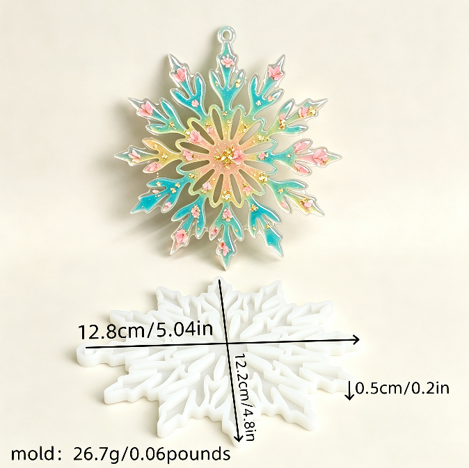 Hollow Snowflake Ornament Resin Mold