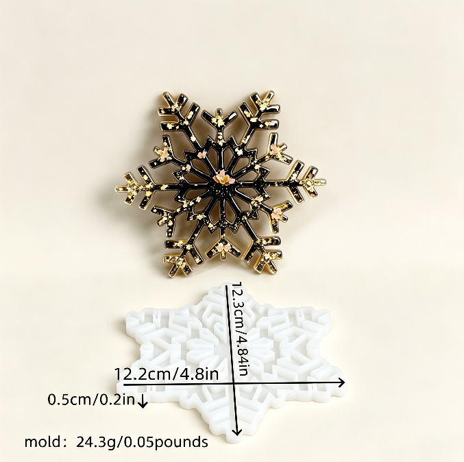 Hollow Snowflake Ornament Resin Mold