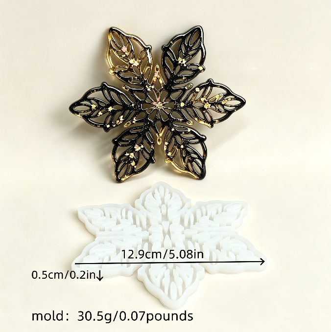Hollow Snowflake Ornament Resin Mold