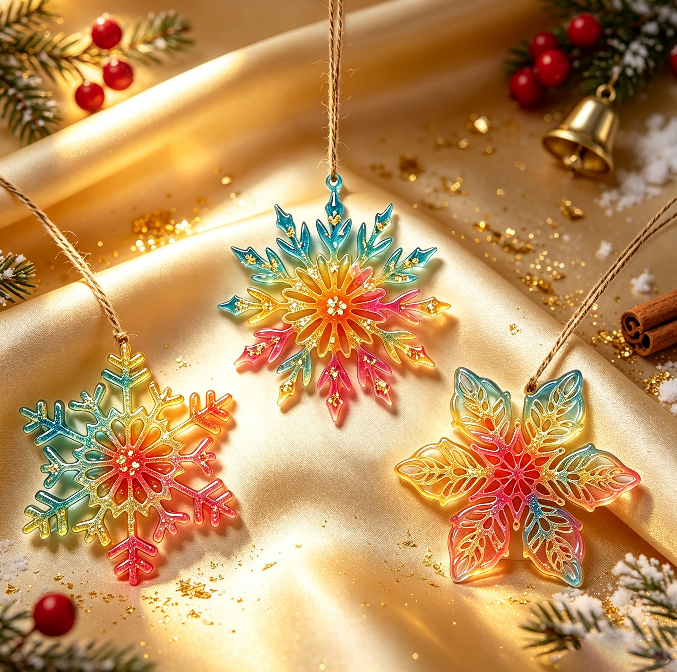 Hollow Snowflake Ornament Resin Mold