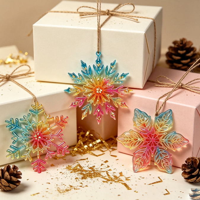 Hollow Snowflake Ornament Resin Mold