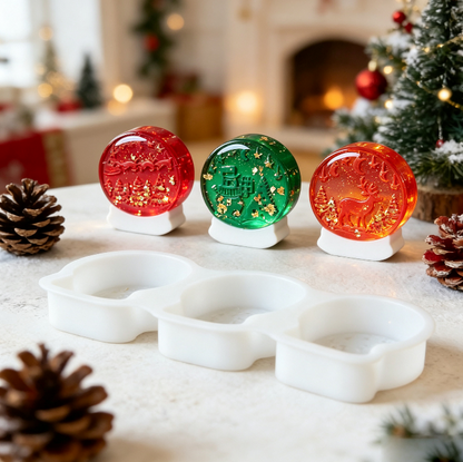 Christmas Snow Globe Figurine Resin Mold