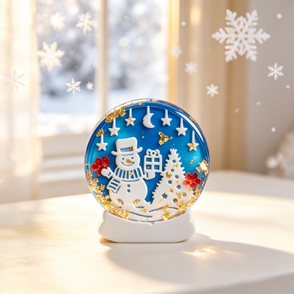 Christmas Snow Globe Figurine Resin Mold