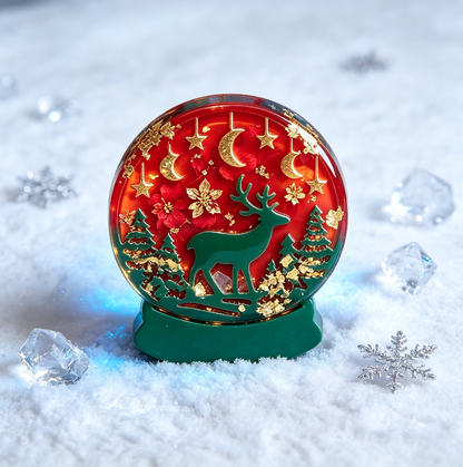 Christmas Snow Globe Figurine Resin Mold