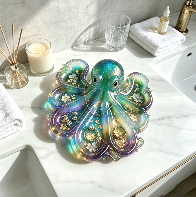 Octopus Divided Tray Storage Resin Mold