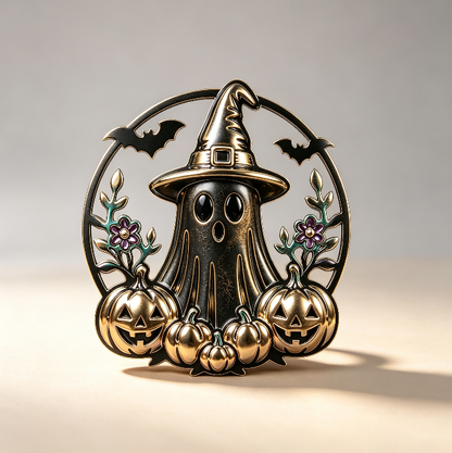 Hollow Pumpkin Ghost Figurine Resin Mold