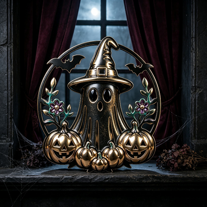 Hollow Pumpkin Ghost Figurine Resin Mold