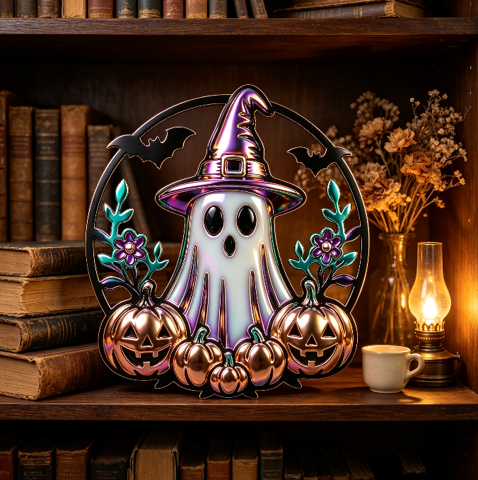 Hollow Pumpkin Ghost Figurine Resin Mold