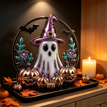 Hollow Pumpkin Ghost Figurine Resin Mold