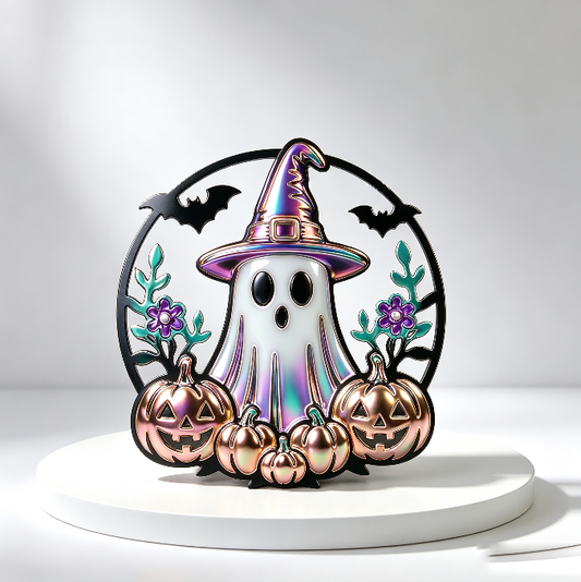 Hollow Pumpkin Ghost Figurine Resin Mold