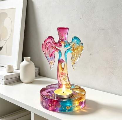Angel Cross Candle Holder Resin Mold Set