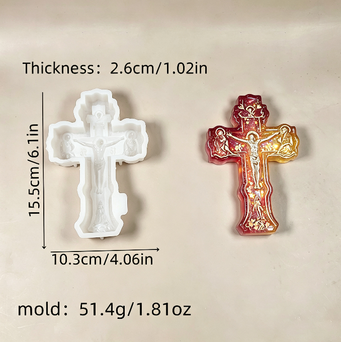Sacred Jesus Cross Figurine Resin Mold