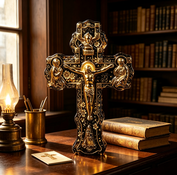 Sacred Jesus Cross Figurine Resin Mold
