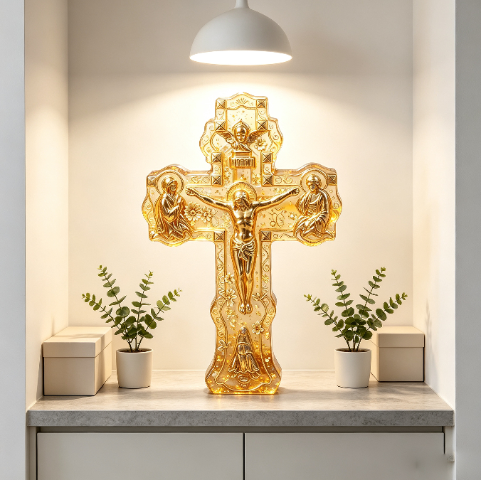 Sacred Jesus Cross Figurine Resin Mold