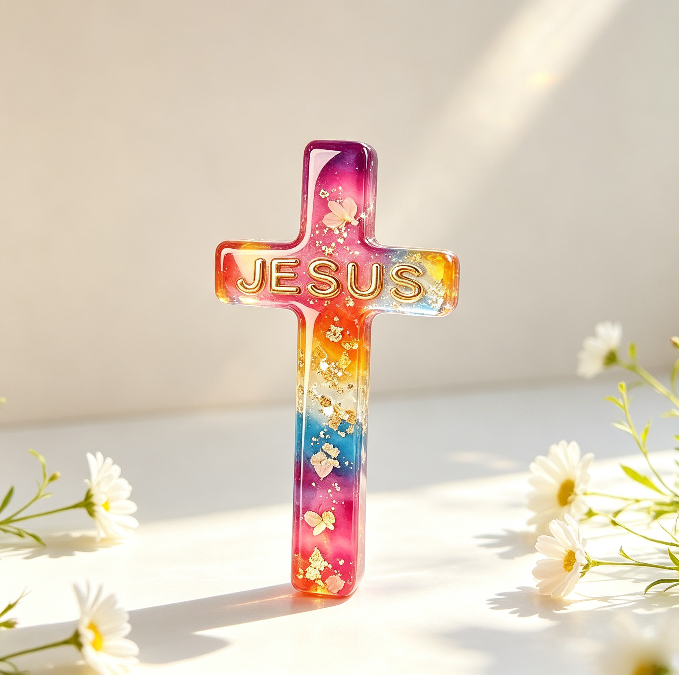 Interlocking Jesus Cross Figurine Resin Mold